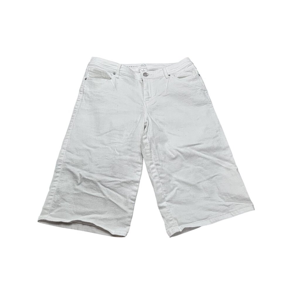 N62 Signature Fit Bermuda White Shorts Size 12 Cotton/Polyester/Spandex